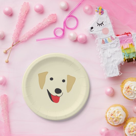 gelbe Labrador Pappteller (Party)