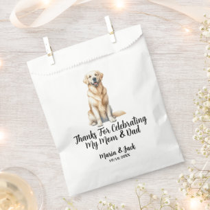 Gelbe Labrador Personalisierter Haustier Hochzeits Geschenktütchen