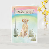 Gelbe Labrador Pet Beileid über Regenbogenbrücke Karte (Gelbe Blume)