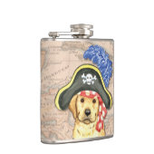 Gelbe Labrador Pirate Flachmann (Rechts)
