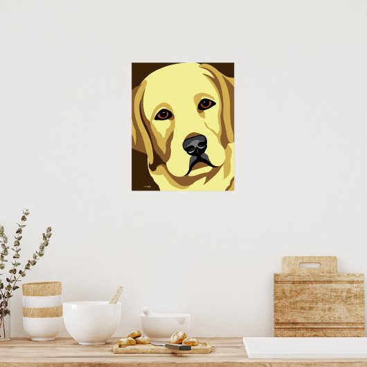 Gelbe Labrador Poster (Küche)
