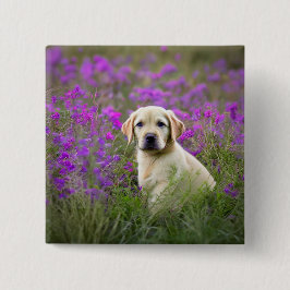 Gelbe Labrador Puppy Button