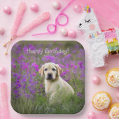 Gelbe Labrador Puppy Pappteller (Party)