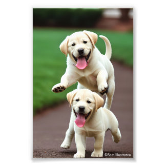 Gelbe Labrador Puppy Satin Foto Erweiterung