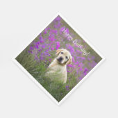 Gelbe Labrador Puppy Serviette (Ecke)