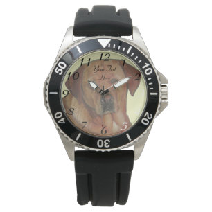 gelbe Labrador retreiver Hundeporträtkunst Armbanduhr