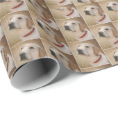 Gelbe Labrador Retrieve Geschenkpapier (Rolleneckpunkt)