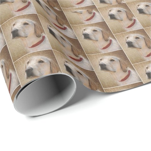 Gelbe Labrador Retrieve Geschenkpapier (Rolleneckpunkt)