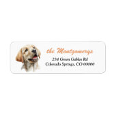 Gelbe Labrador Retriever Hund Rücksendeadresse (Vorne)