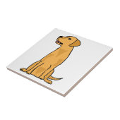 Gelbe Labrador retriever-Hündchen-Kunst Fliese (Seite)