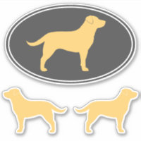 Gelbe Labrador Retriever Labrador Silhouetten Aufk