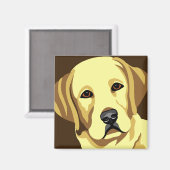 Gelbe Labrador Retriever Magnete Magnet (Vorderseite/Rückseite)