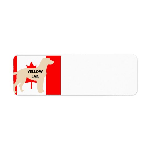 Gelbe Labrador Retriever Name silo Canadian-Flag. (Vorne)