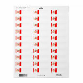 Gelbe Labrador Retriever Name silo Canadian-Flag. (Vorne)