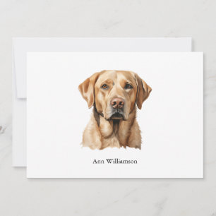 Gelbe Labrador Retriever Notizkarte Einladung