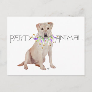 Gelbe Labrador Retriever-Party Einladungspostkarte