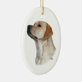 Gelbe Labrador retrieverhauptverzierung Keramik Ornament (Rechts)