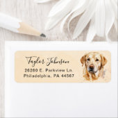 Gelbe Labrador-Rücksendeadresse (Insitu)