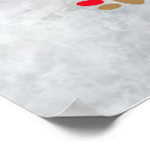 Gelbe Labrador Santa Paws Poster (Ecke)