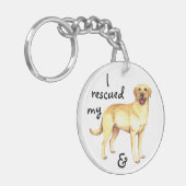 Gelbe Labrador Schlüsselanhänger (Vorderseite links)