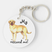 Gelbe Labrador Schlüsselanhänger (Rückseite)