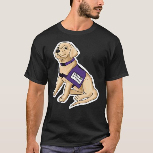 Gelbe Labrador Service Pup T-Shirt (Vorderseite)