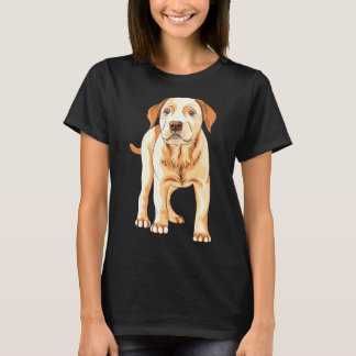 Gelbe Labrador Silhouette S Watercolor Labrador Re T-Shirt