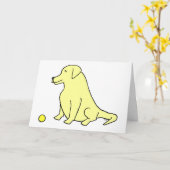 Gelbe Labrador "Sit. Bleibe. Haben Sie einen Ball. Karte (Gelbe Blume)