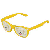 Gelbe Labrador Sonnenbrille (Schrägansicht)