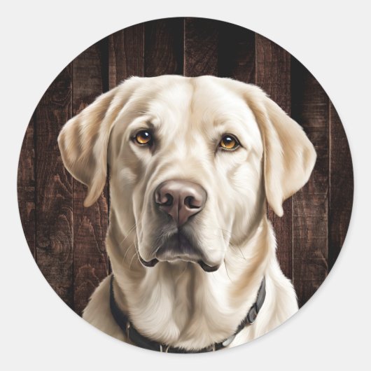 Gelbe Labrador Stickers (Vorderseite)