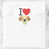 Gelbe Labrador Stickers (Tasche)