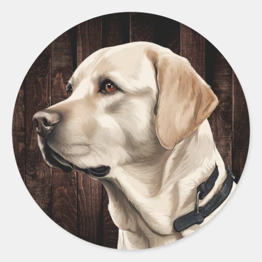 Gelbe Labrador Stickers (Vorderseite)