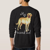 Gelbe Labrador Sweatshirt (Rückseite)