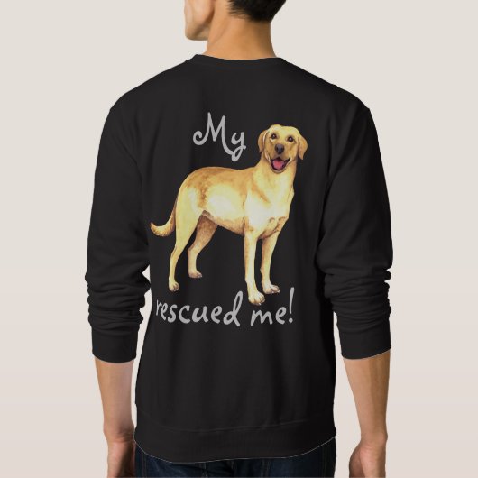 Gelbe Labrador Sweatshirt (Rückseite)