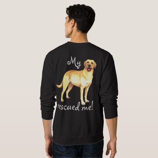 Gelbe Labrador Sweatshirt (Schwarz voll)
