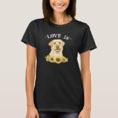 Gelbe Labrador T-Shirt (Vorderseite)