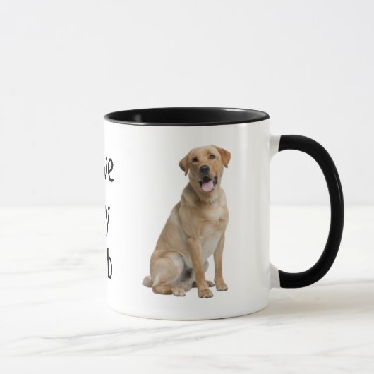 Gelbe Labrador Tasse (Rechts)