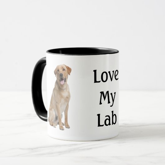 Gelbe Labrador Tasse (Vorderseite Links)