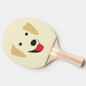 gelbe Labrador Tischtennis Schläger (Seitenansicht)