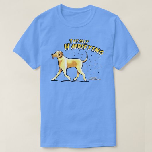 Gelbe Labrador total härrigend T-Shirt (Design vorne)