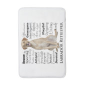 Gelbe Labrador Tracks Bath Mat Badematte (Vorderseite Vertikal)