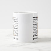 Gelbe Labrador Tracks Jumbo-Tasse (Vorderseite)