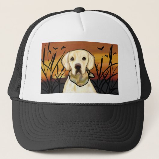 GELBE LABRADOR TRUCKERKAPPE (Vorderseite)