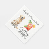 Gelbe Labrador Unterschrift Drink Hochzeitstiefel Serviette (Ecke)