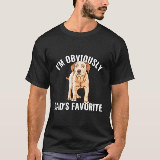 Gelbe Labrador Vater Favorite Labrador Retriever T-Shirt (Vorderseite)