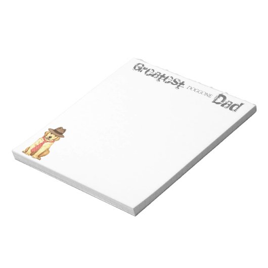 Gelbe Labrador Vater Notizblock (Rotiert)