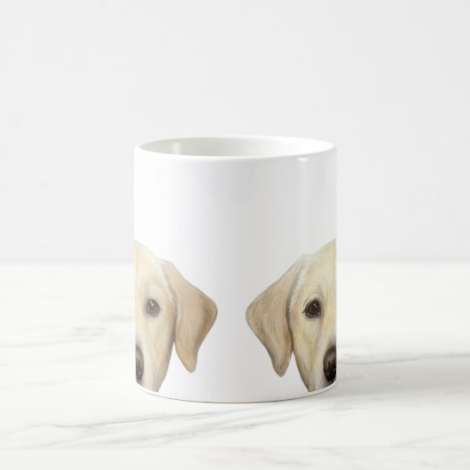 Gelbe Labrador-Vorlage durch miart Kaffeetasse (Mittel)