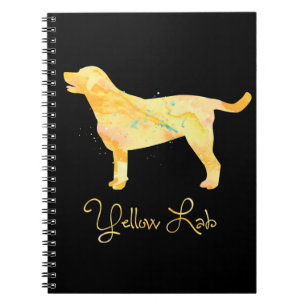 Gelbe Labrador Watercolor-Design Notizblock
