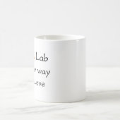 gelbe Labrador Weg Kaffee Tasse (Mittel)