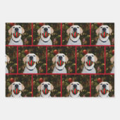 Gelbe Labrador Weihnachten Geschenkpapier Set (Vorderseite)